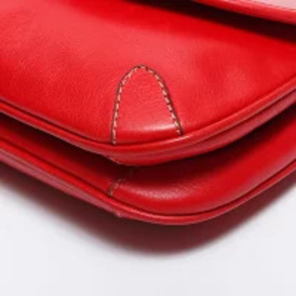 Celine Leather Logo Handbag Red - Picture 7 of 13